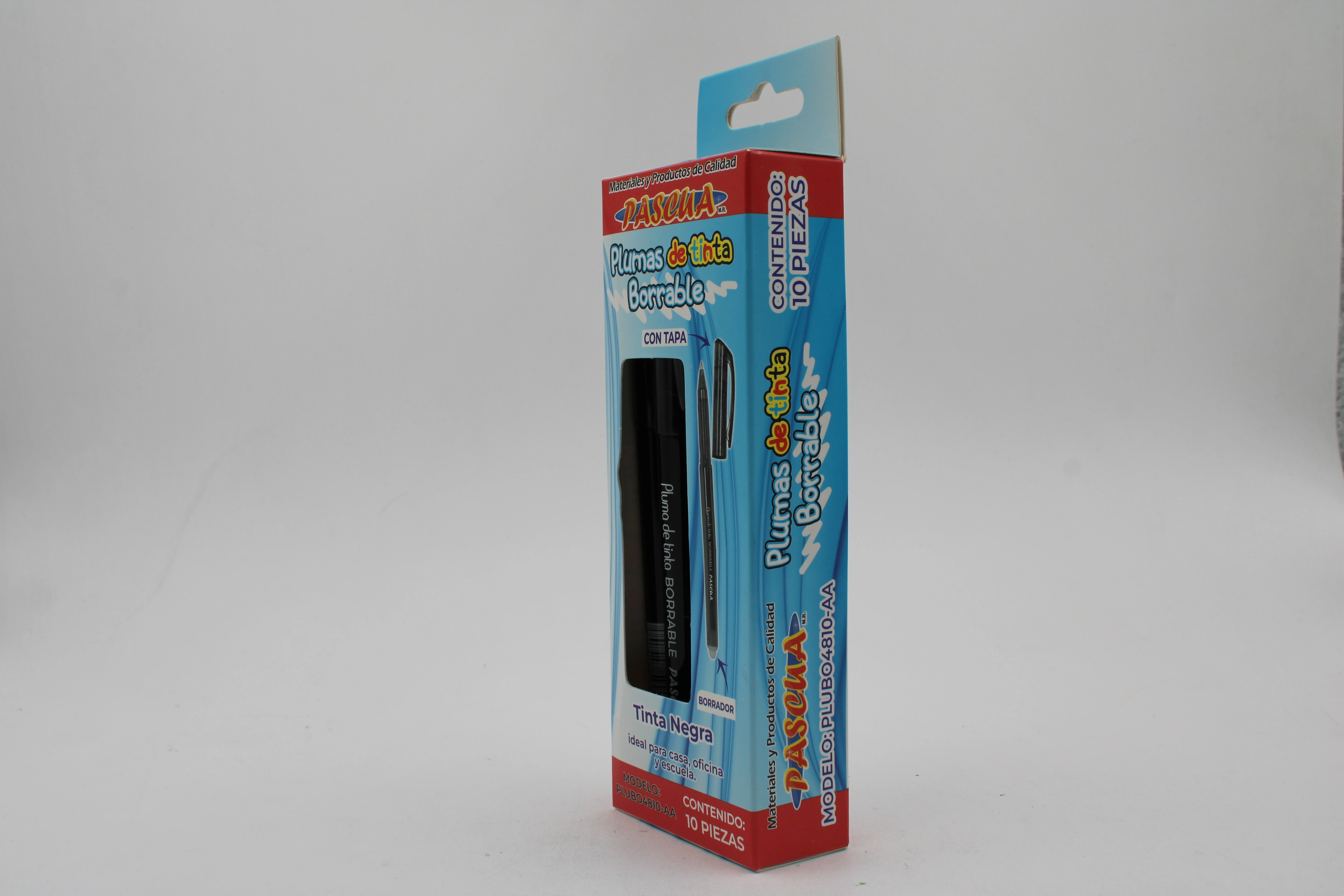 BOLIGRAFO BORRABLE 0.7MM C/10 C/TAPA NEGRO