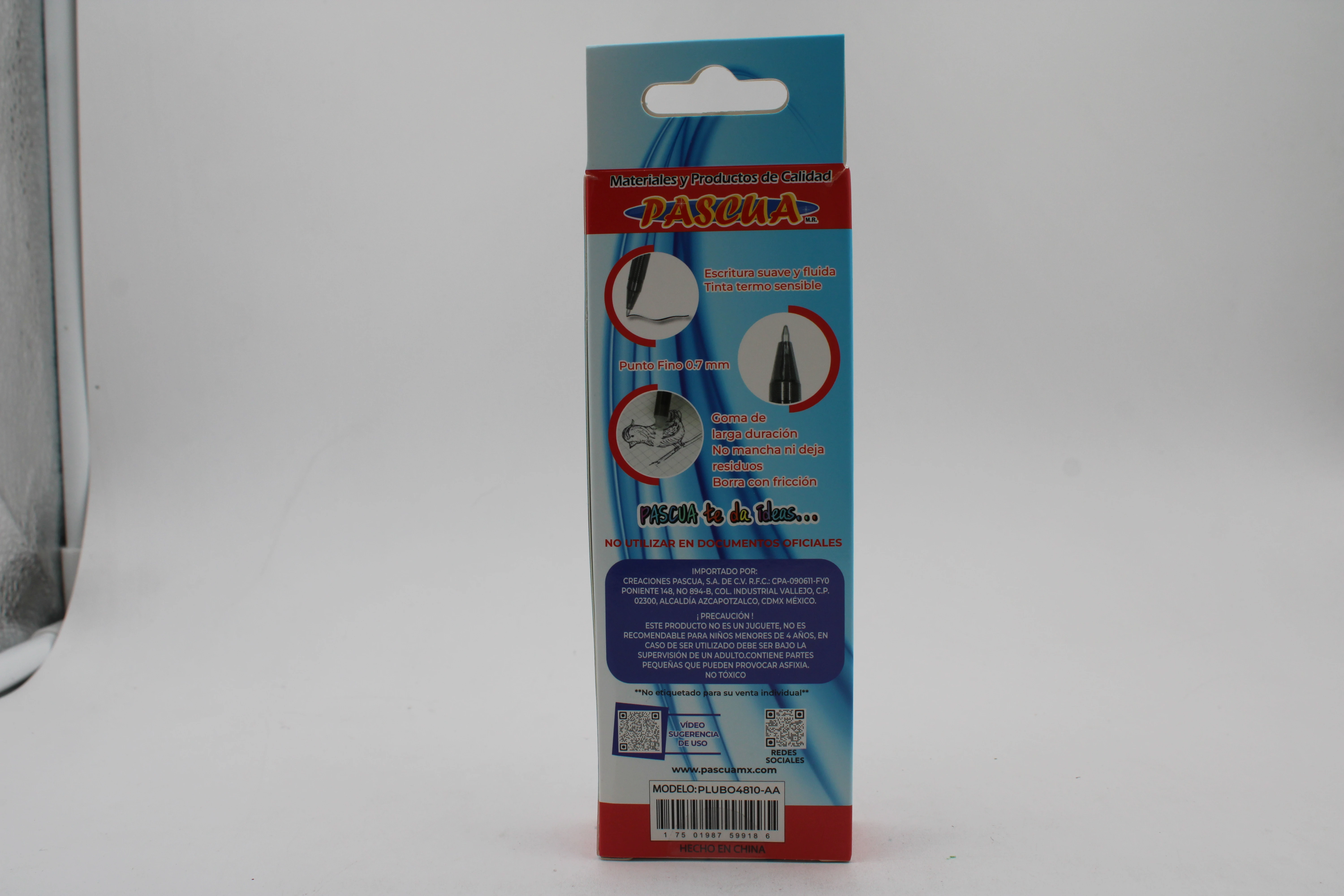 BOLIGRAFO BORRABLE 0.7MM C/10 C/TAPA NEGRO