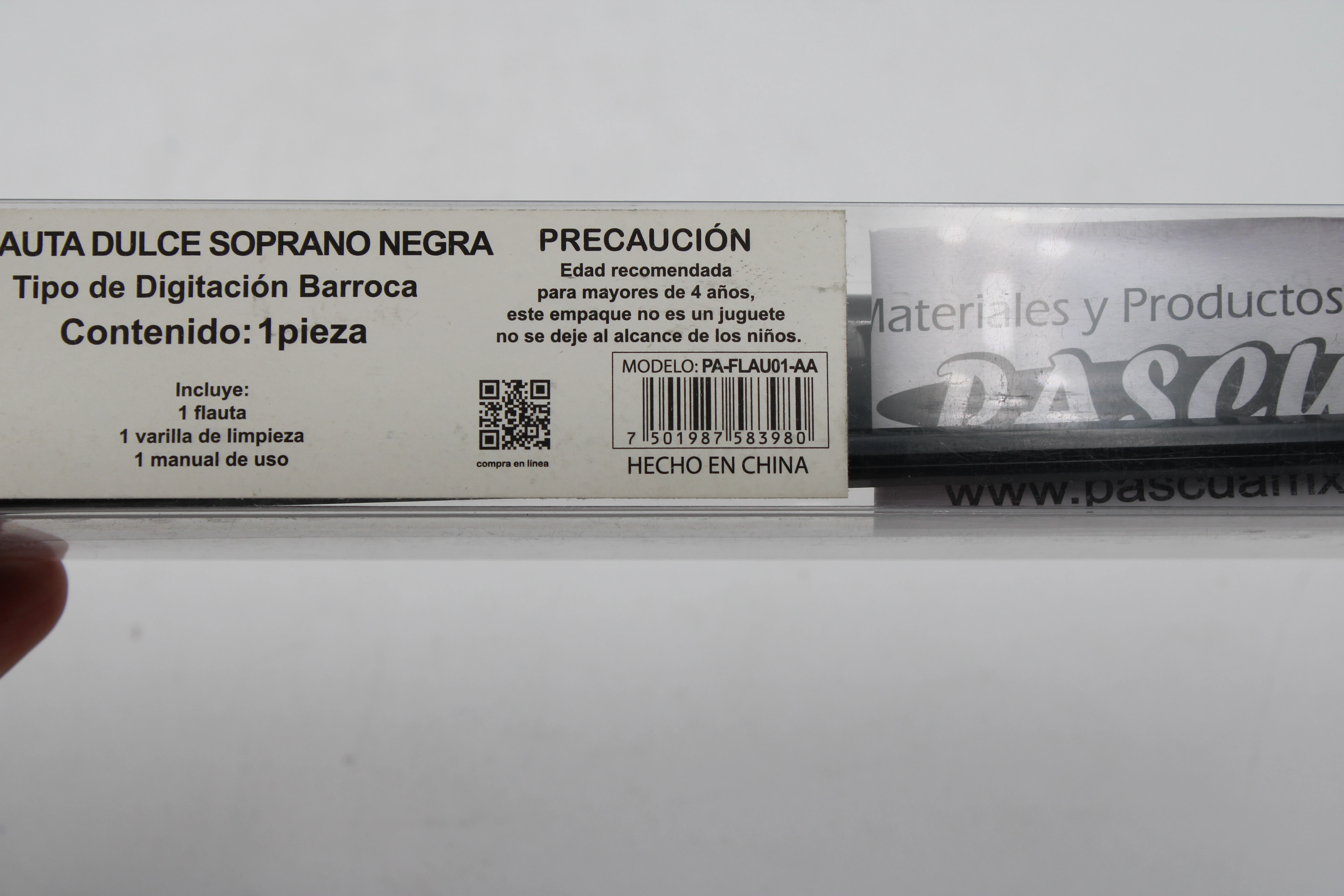 FLAUTA DULCE SOPRANO PASCUA NEGRA