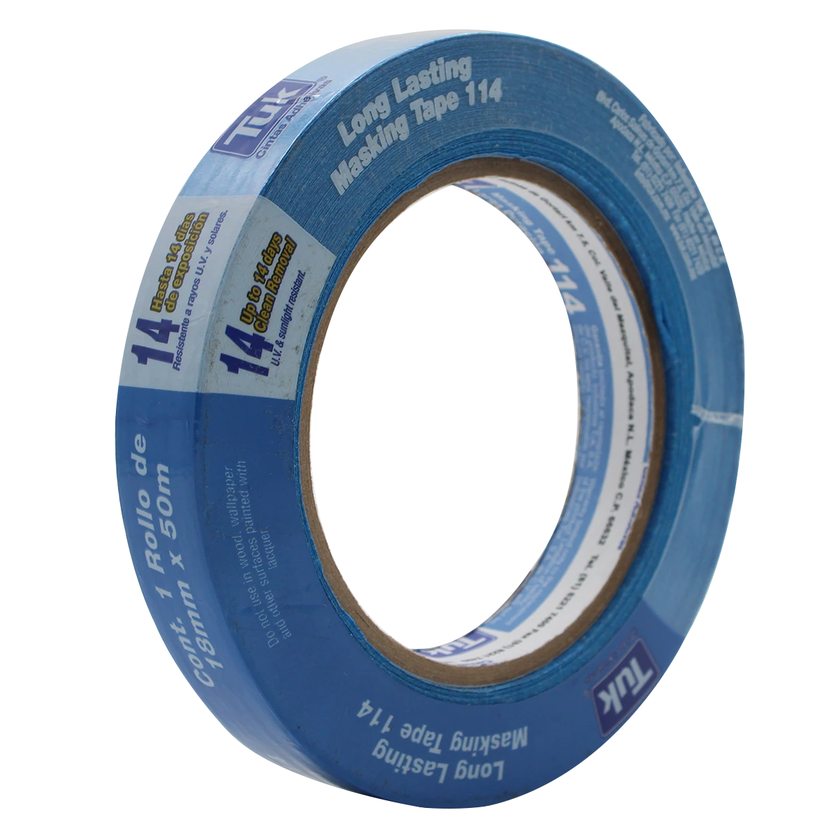 CINTA MASKING TAPE 114 18MM  X 50MTS PROFESIONAL AZUL