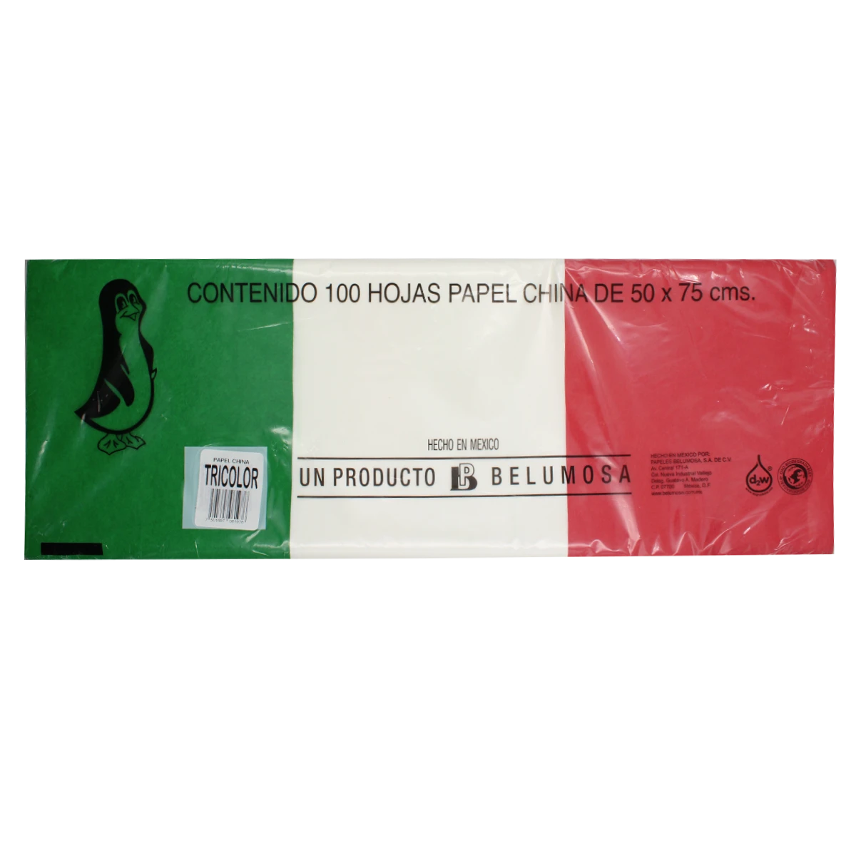PAPEL CHINA C/100 TRICOLOR.