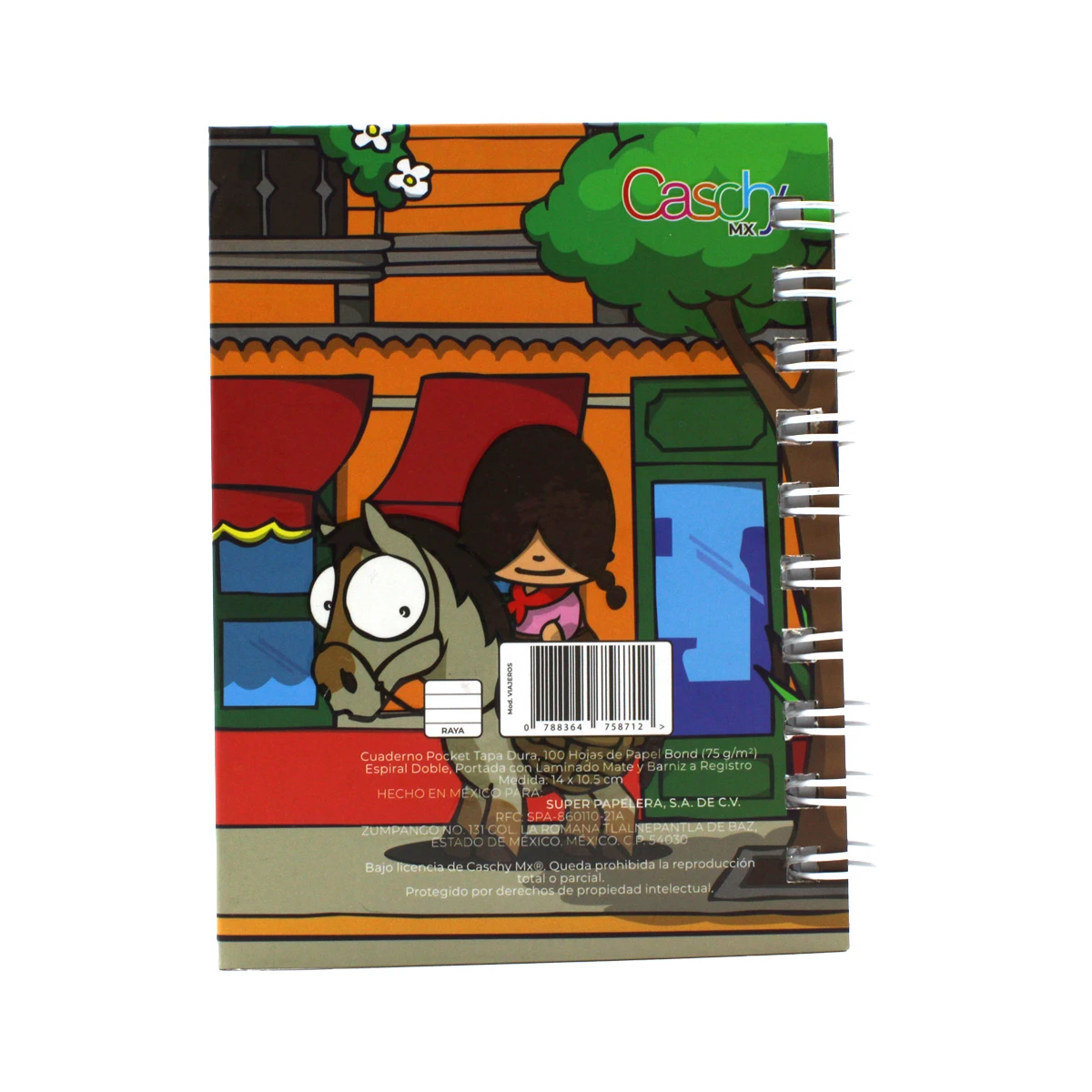 CUADERNO POCKET 100HJS TAPA DURA VIAJEROS RAYA
