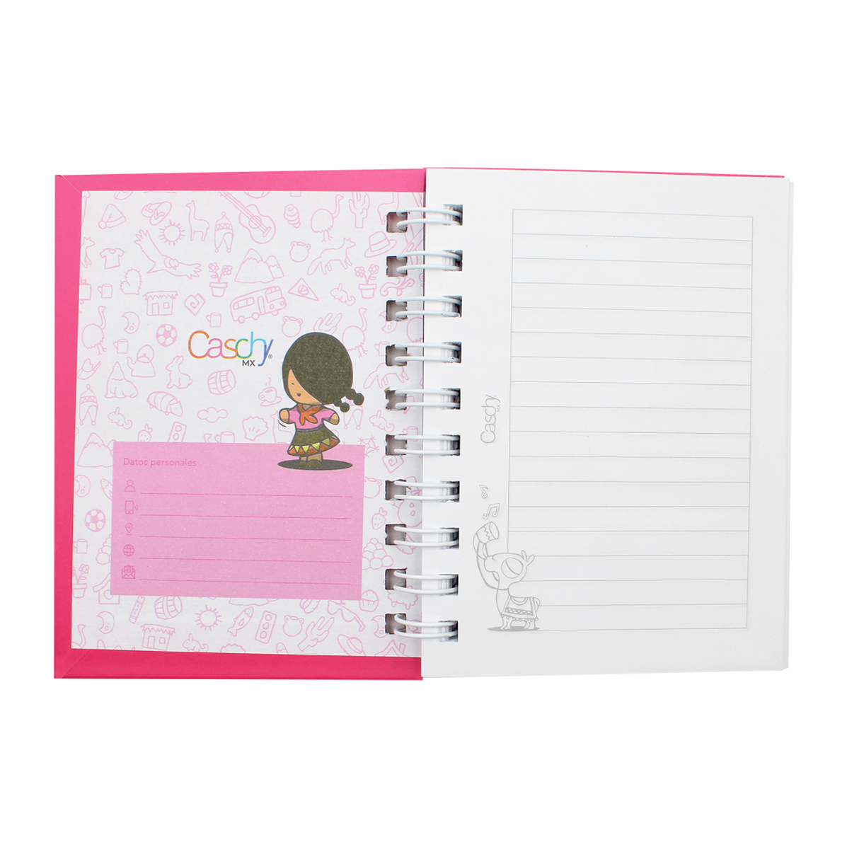 CUADERNO POCKET 100HJS TAPA DURA MELOMANA RAYA