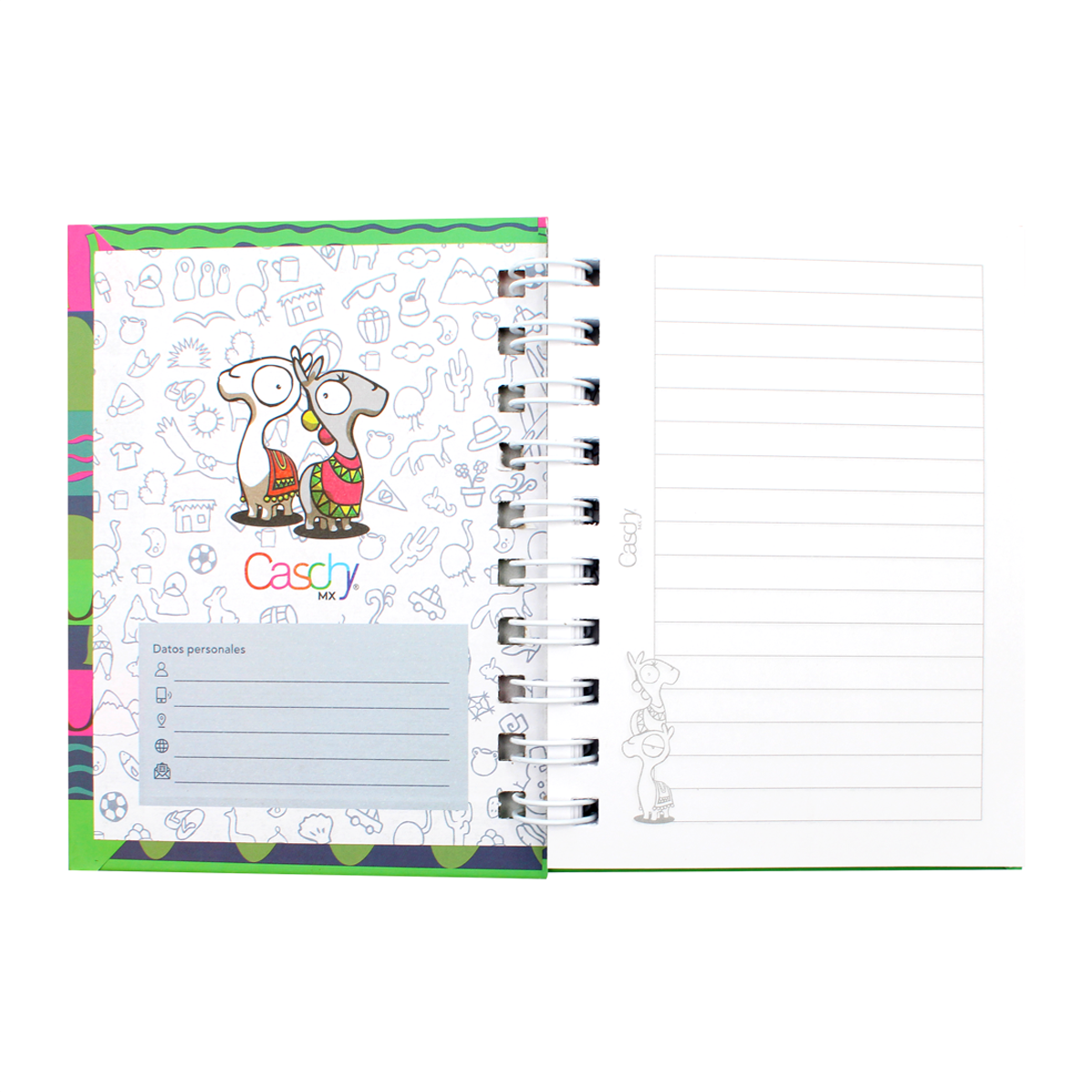 CUADERNO POCKET 100HJS TAPA DURA ENAMORADOS RAYA