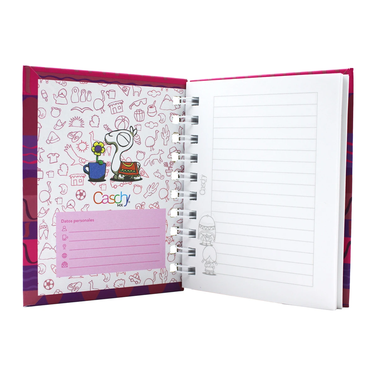 CUADERNO POCKET 100HJS TAPA DURA BESOS RAYA