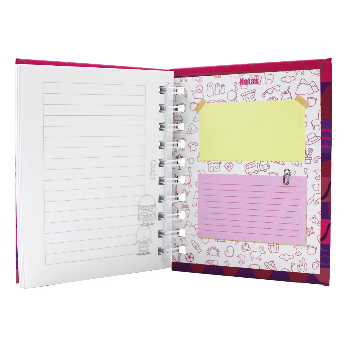 CUADERNO POCKET 100HJS TAPA DURA BESOS RAYA