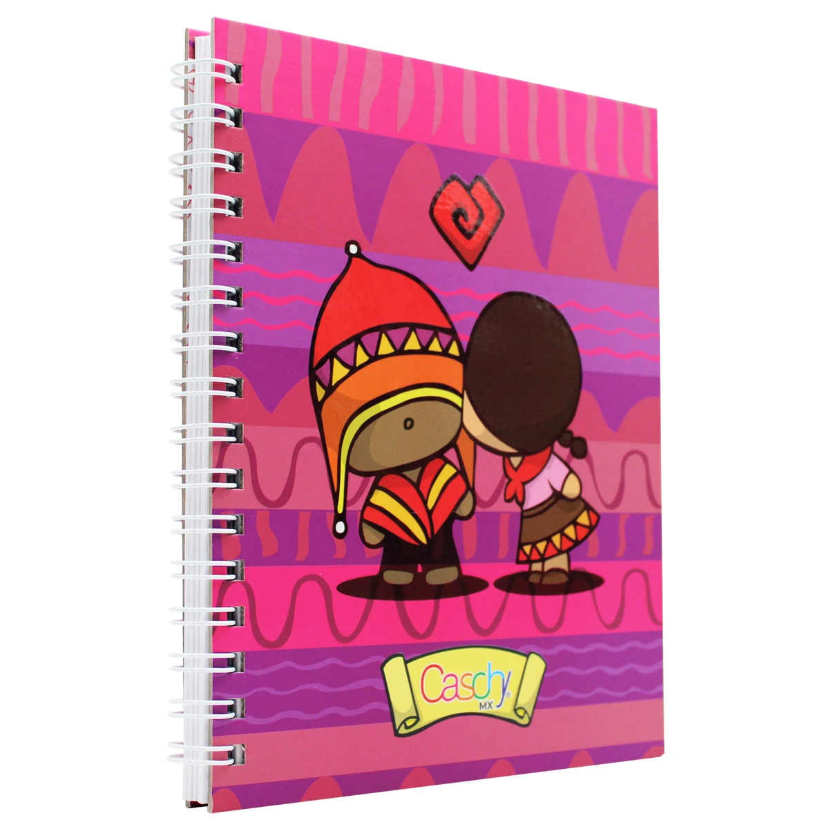 CUADERNO FRANCES 100HJS TAPA DURA BESOS RAYA