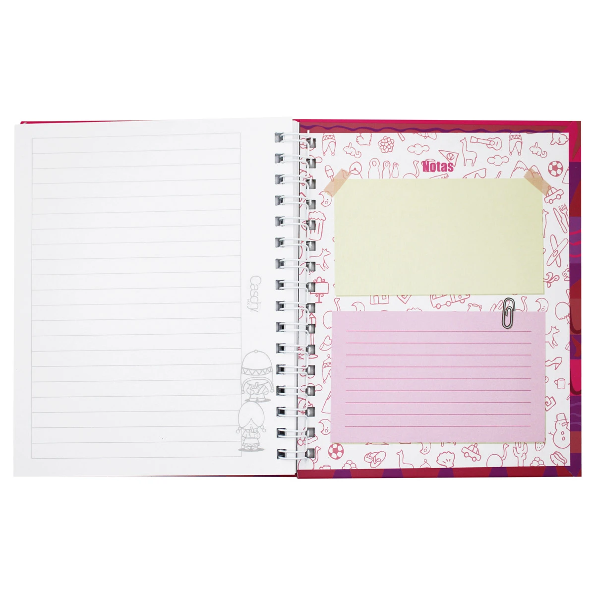 CUADERNO FRANCES 100HJS TAPA DURA BESOS RAYA