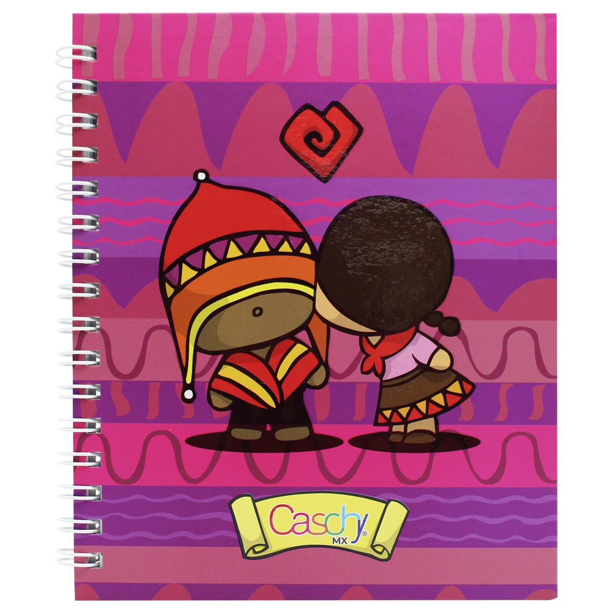 CUADERNO FRANCES 100HJS TAPA DURA BESOS RAYA