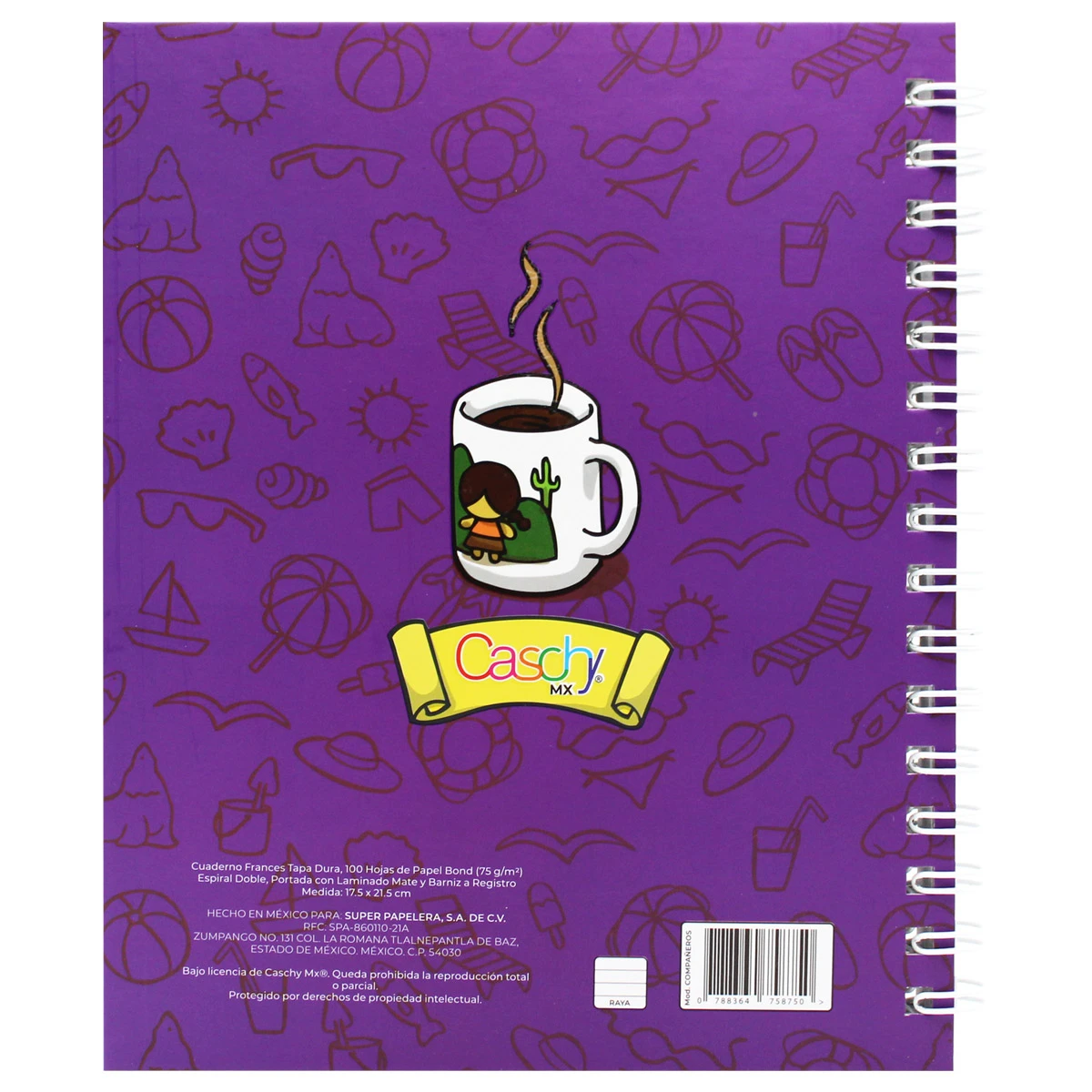 CUADERNO FRANCES 100HJS TAPA DURA COMPAÑEROS RAYA