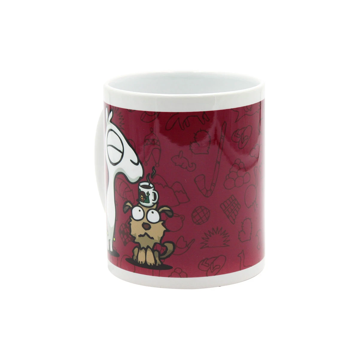 TAZA BLANCA DE CERAMICA 11OZ AMIGOS