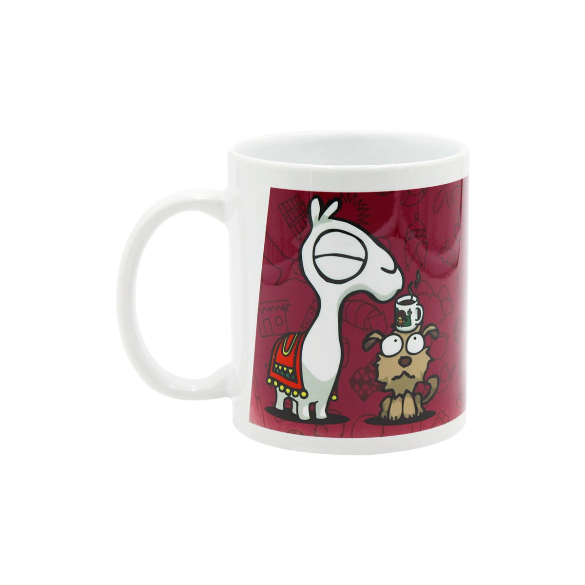 TAZA BLANCA DE CERAMICA 11OZ AMIGOS