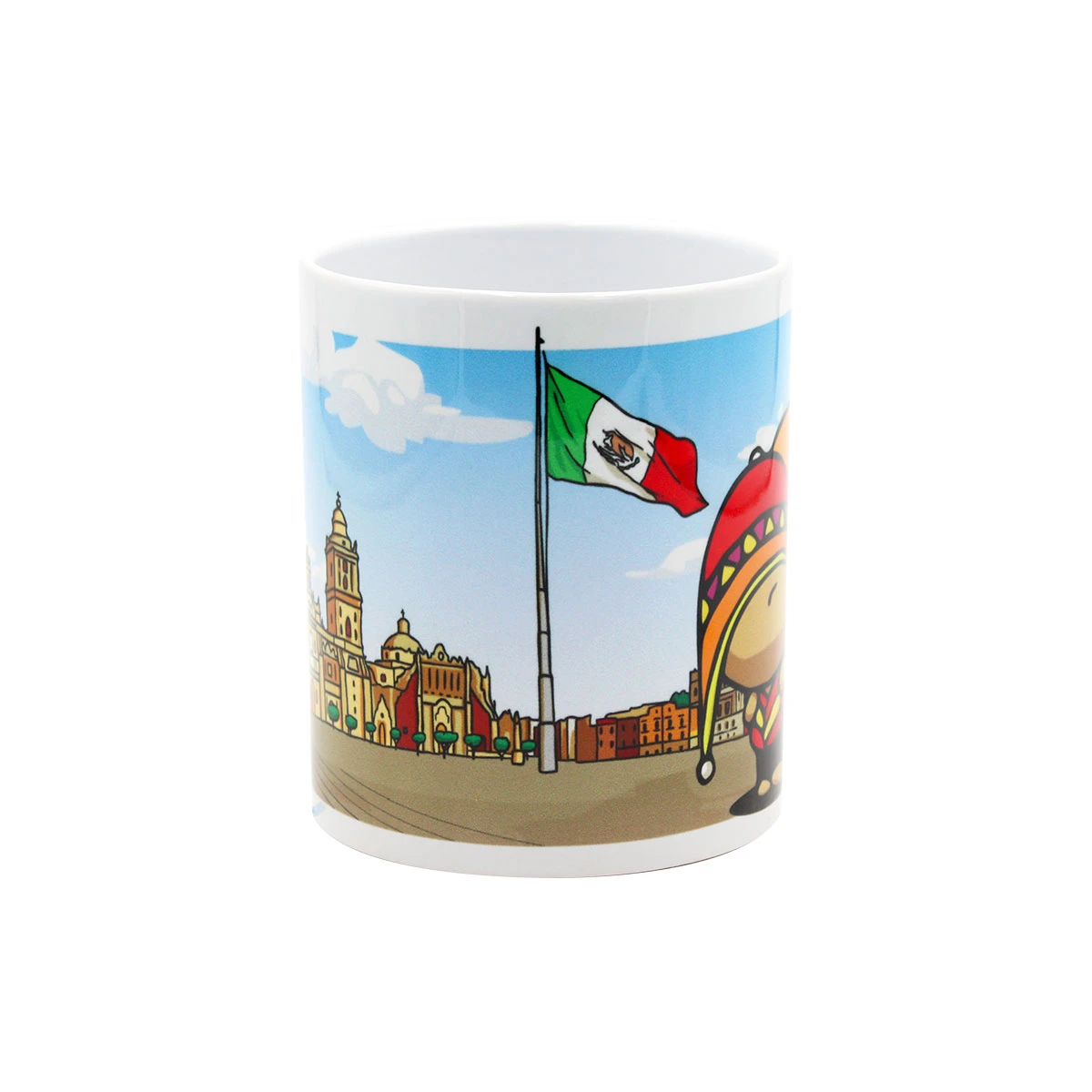 TAZA BLANCA DE CERAMICA 11OZ MEXICO