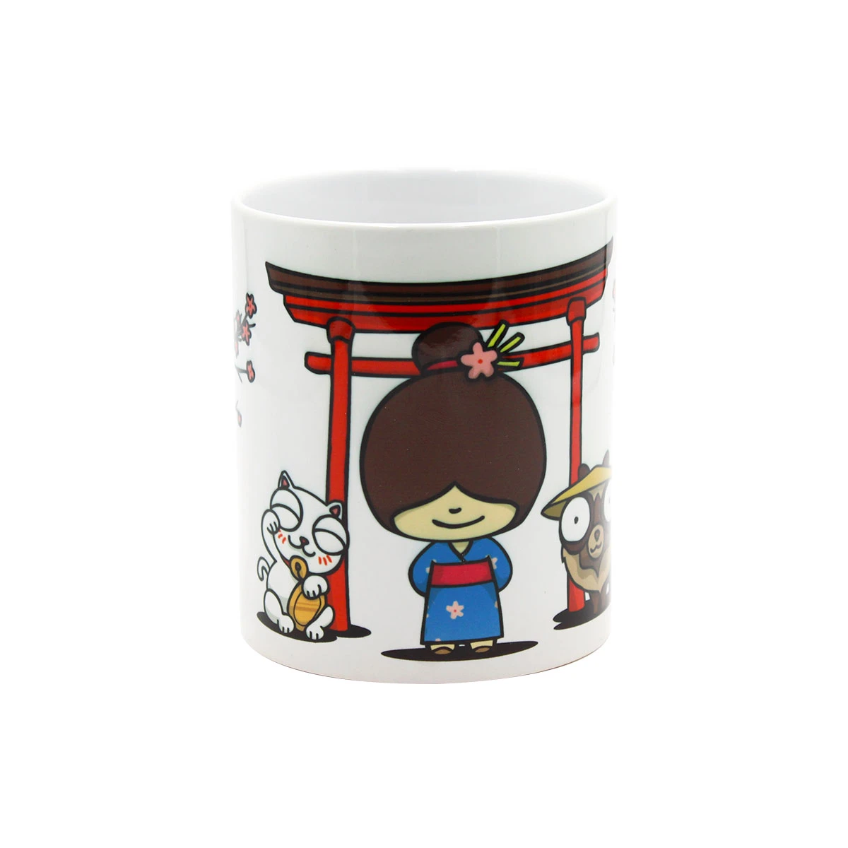 TAZA BLANCA DE CERAMICA 11OZ SAKURA