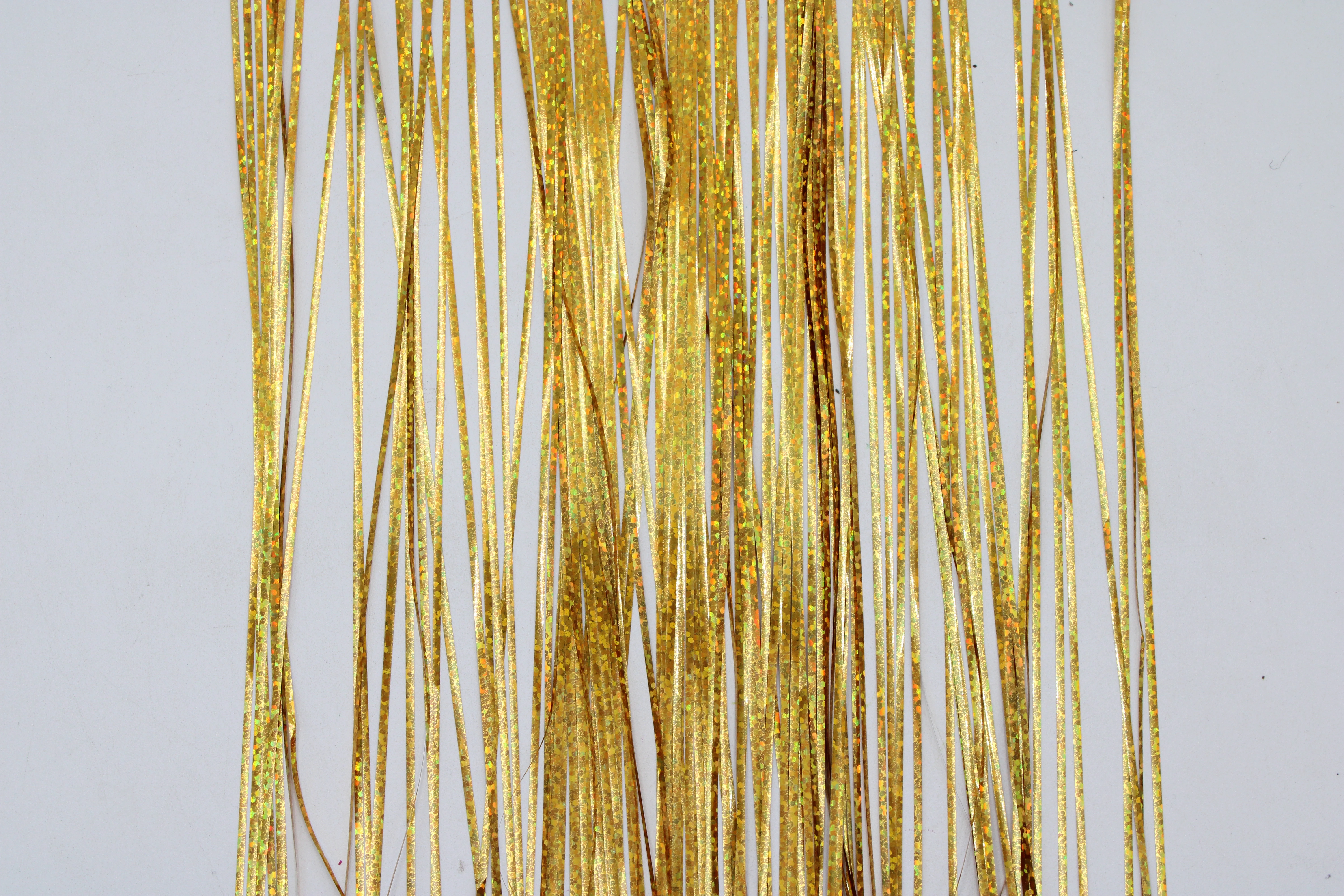 LLUVIA SENCILLA NO. 16 METALICA HOLOGRAMA ORO