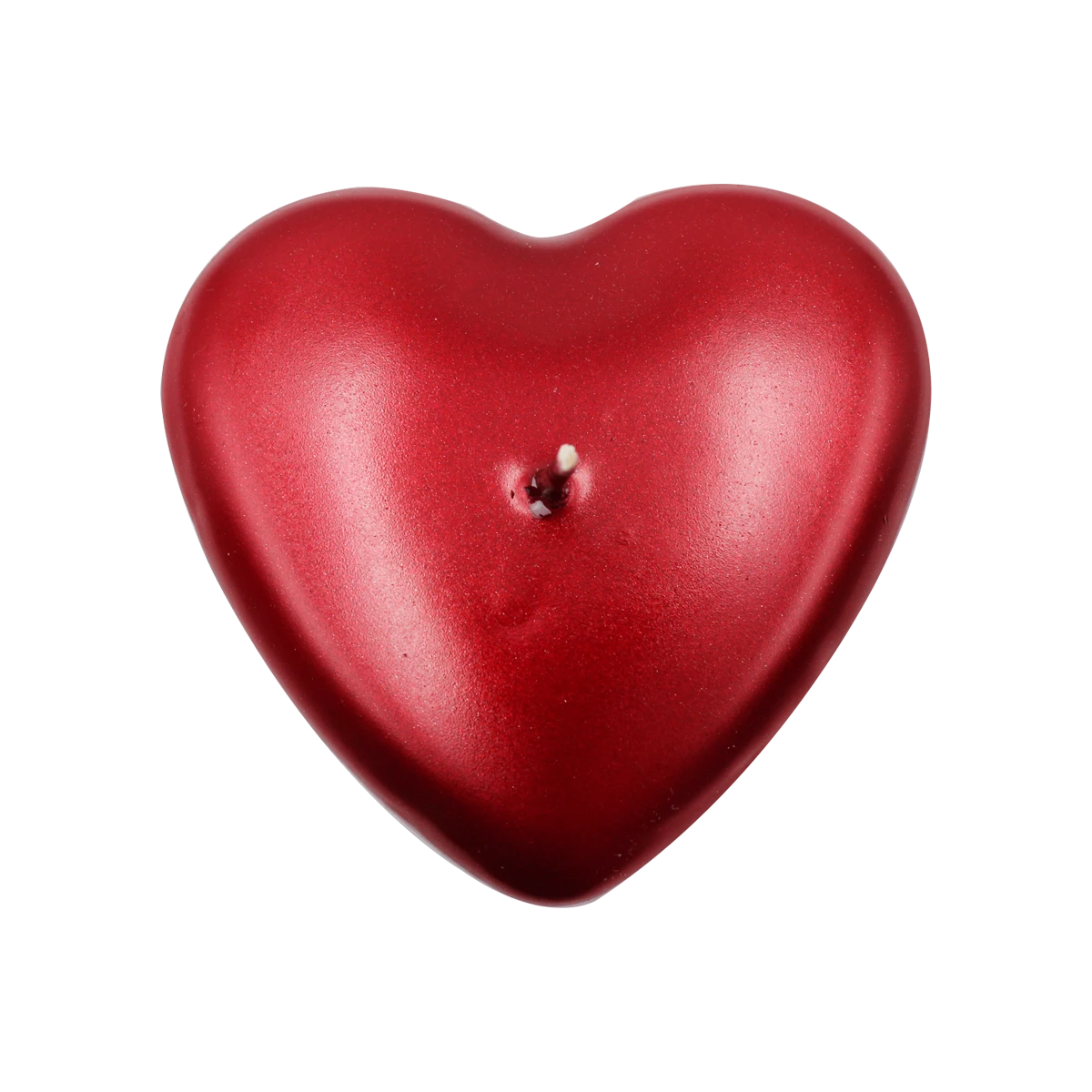 VELA CORAZON CHICA 5CMS ROJO METALICO