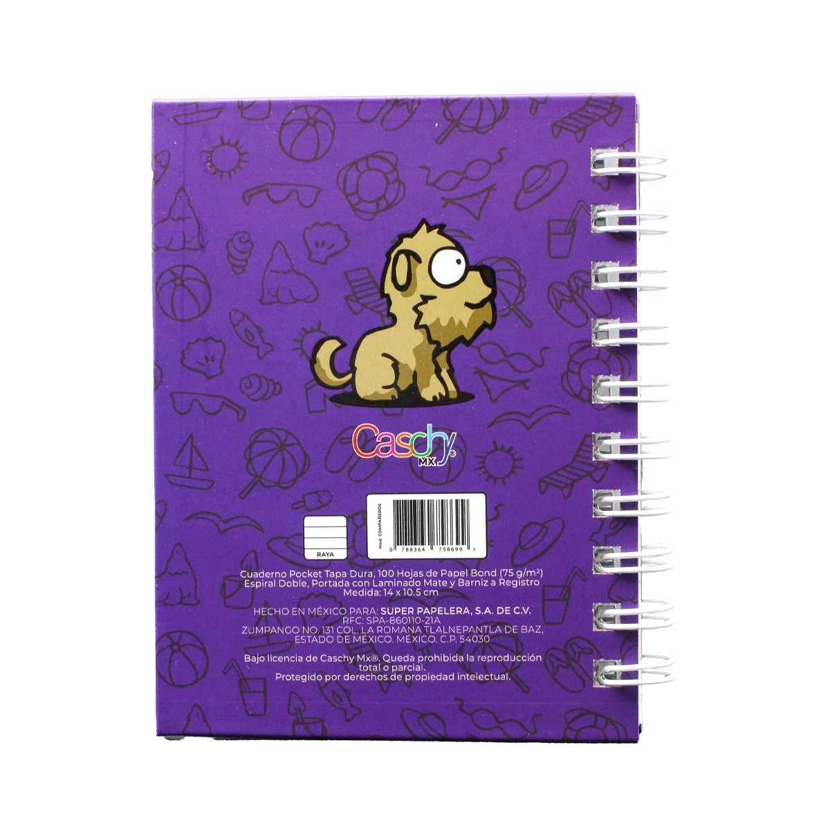 CUADERNO POCKET 100HJS TAPA DURA COMPAÑEROS RAYA