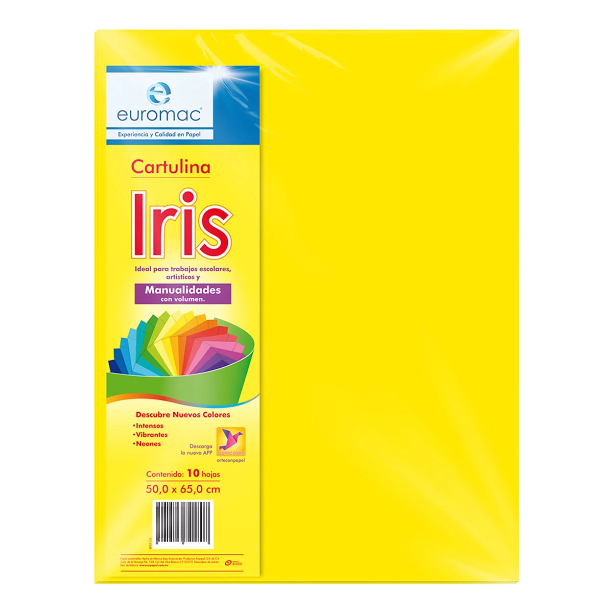 CARTULINA IRIS C/10 175GRS AMARILLA