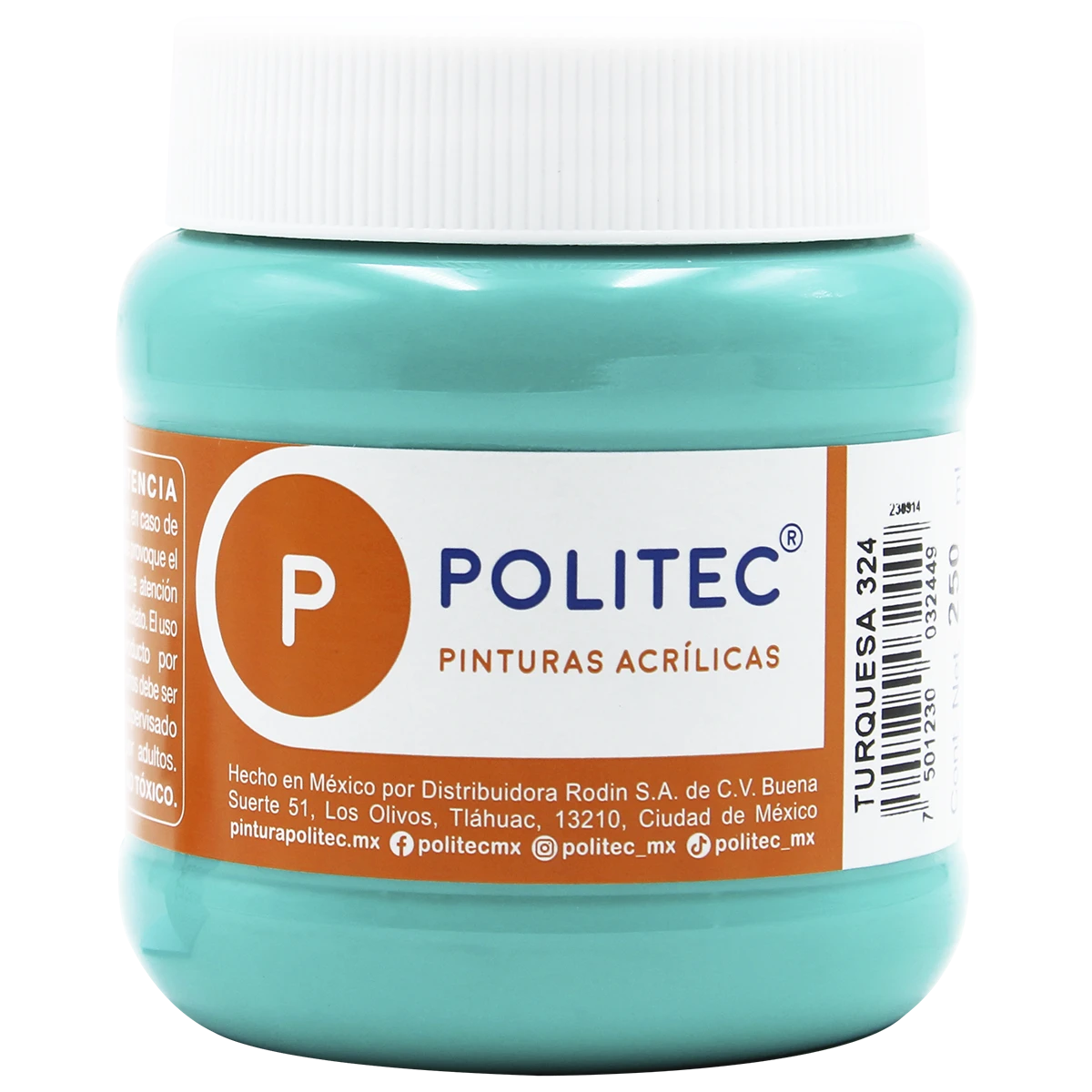 PINTURA ACRILICA MATE 250ML 324 TURQUESA
