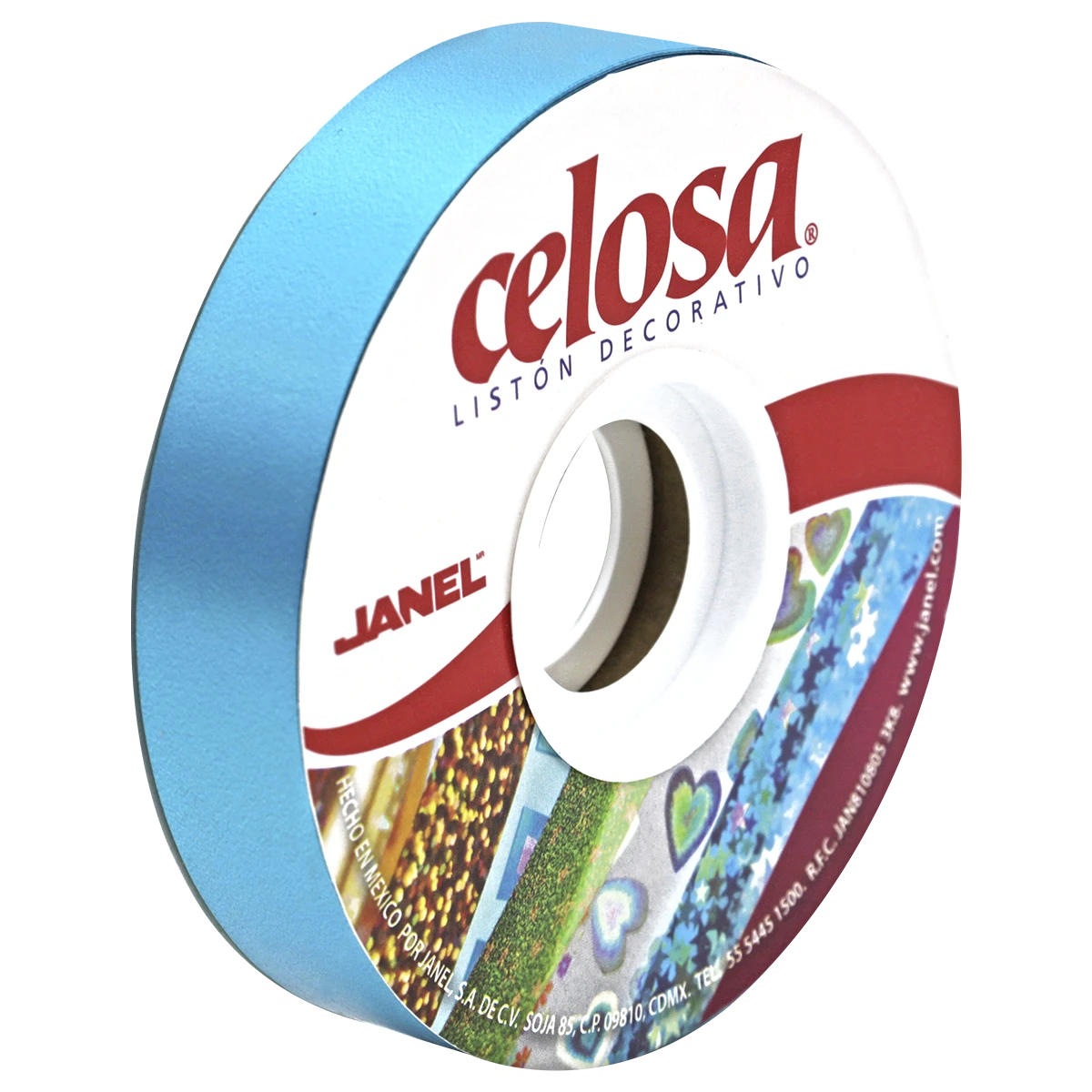 LISTON CELOSA 019 LISO NO. 5 AZUL TURQUESA