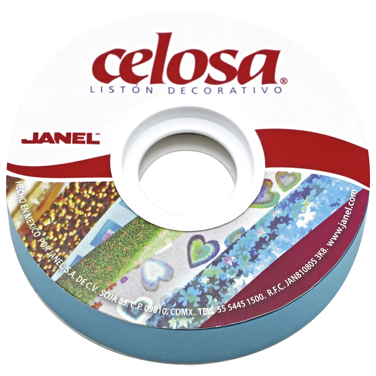 LISTON CELOSA 019 LISO NO. 5 AZUL TURQUESA