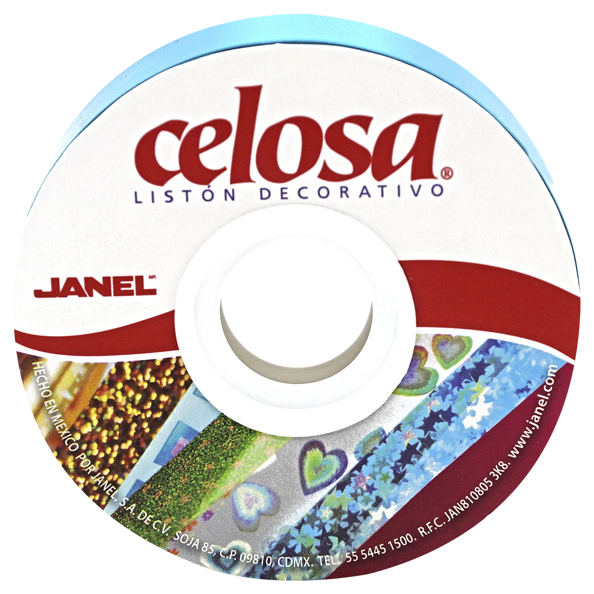 LISTON CELOSA 019 LISO NO. 5 AZUL TURQUESA