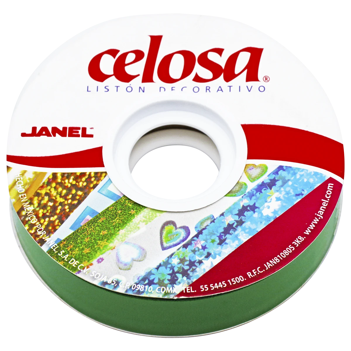 LISTON CELOSA 019 LISO NO. 5 VERDE BANDERA
