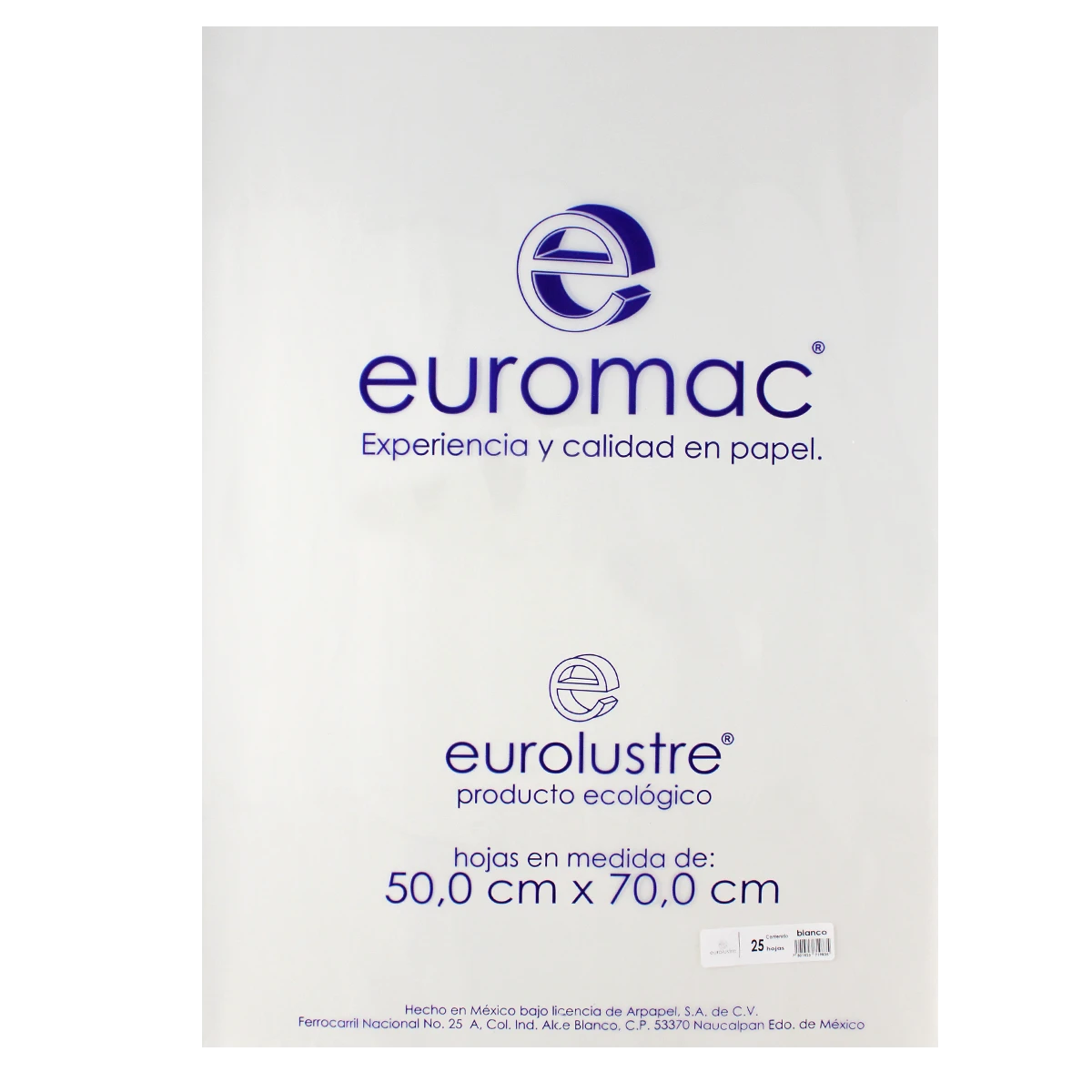 PAPEL LUSTRE C/25 BLANCO