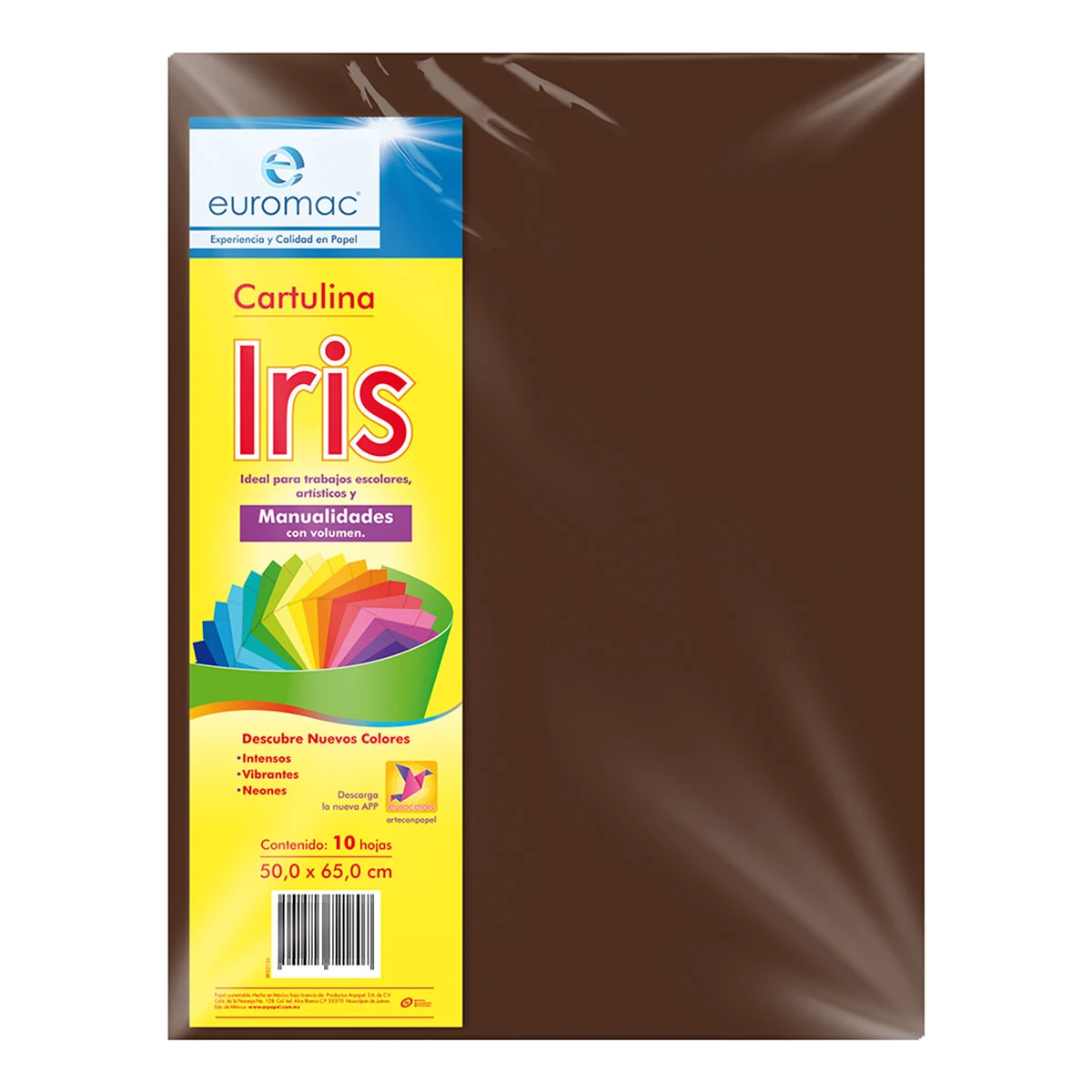 CARTULINA IRIS C/10 175GRS CAFE