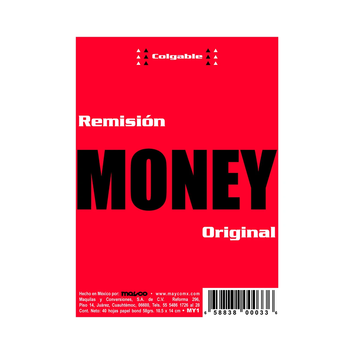 BLOCK REMISION MONEY 1/8 40HJS ORIGINAL MY1
