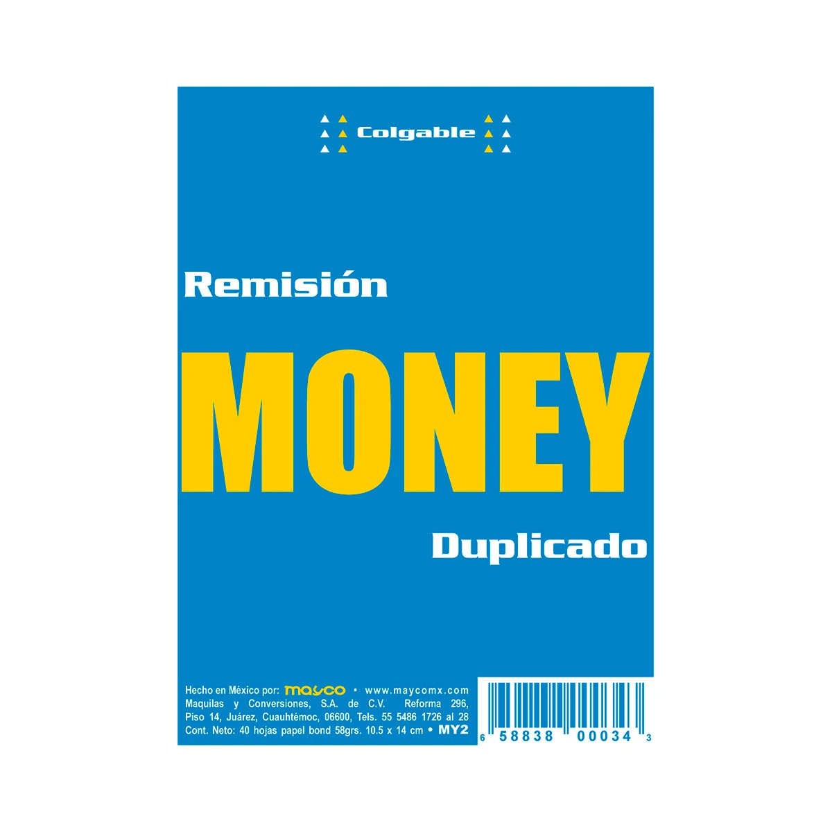 BLOCK REMISION MONEY 1/8 40HJS DUPLICADO MY2