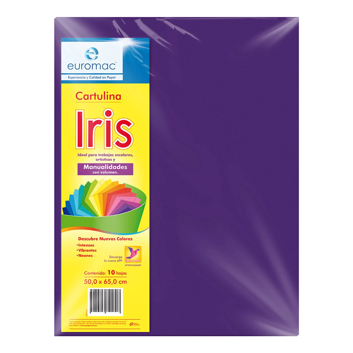 CARTULINA IRIS C/10 175GRS MORADO