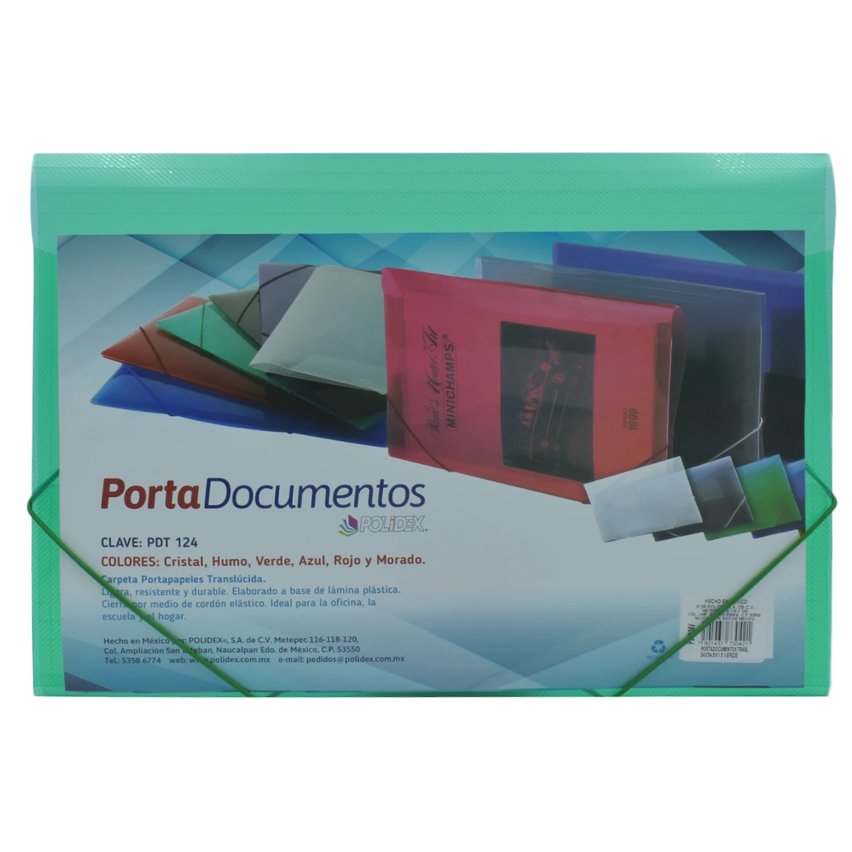 PORTADOCUMENTOS OFICIO TRAS PDT124 VERDE