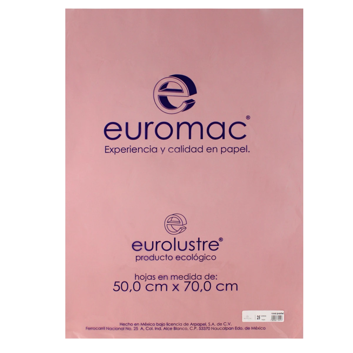 PAPEL LUSTRE C/25 ROSA PASTEL