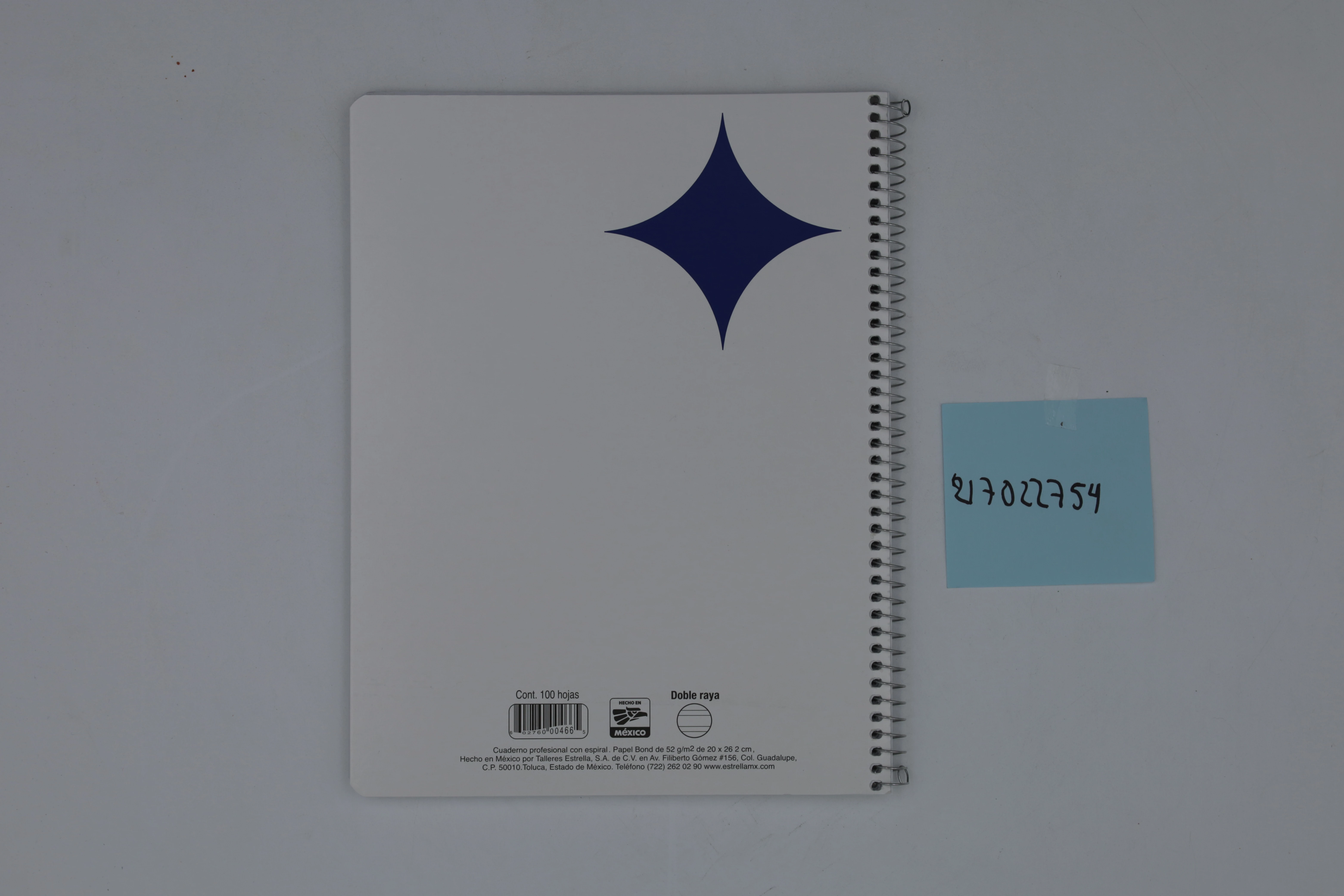 CUADERNO PROFESIONAL CORTO 100HJS ATADO DOBLE RAYA