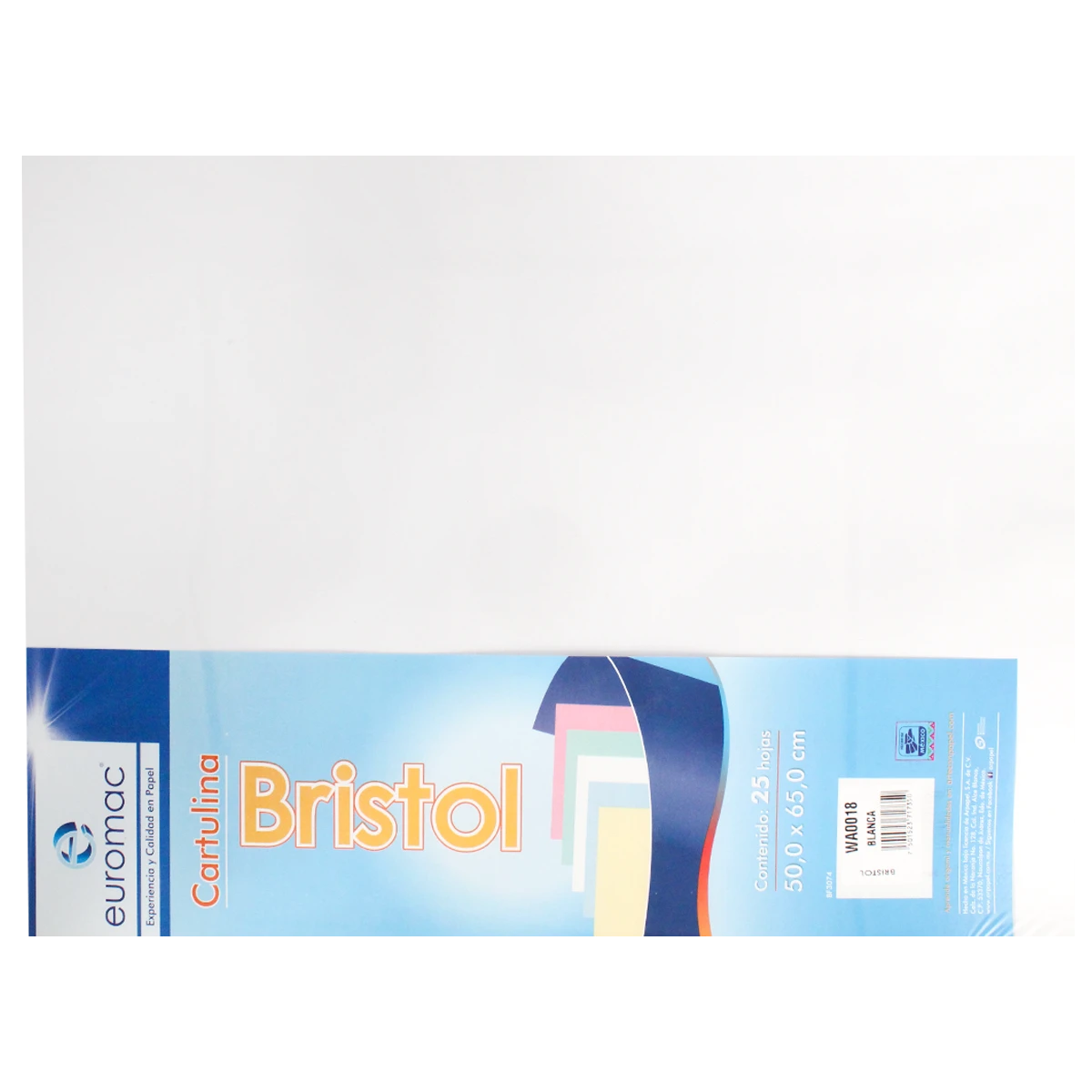 CARTULINA BRISTOL 50X65 C/25 BLANCA