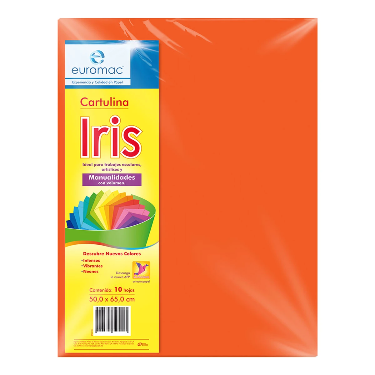 CARTULINA IRIS C/10 175GRS NARANJA