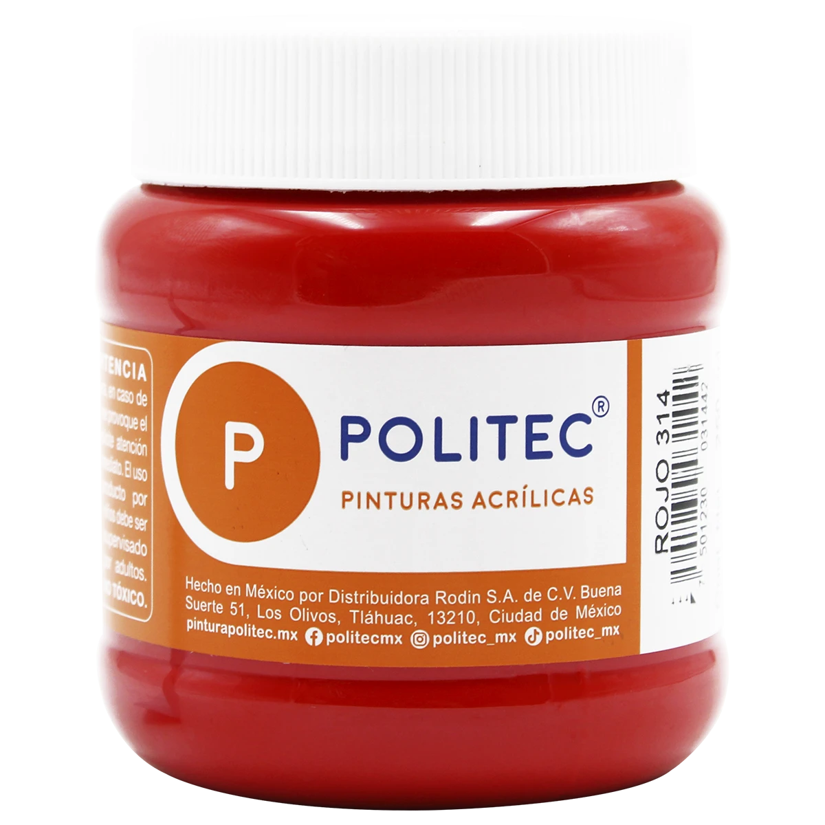 PINTURA ACRILICA MATE 250ML 314 ROJO