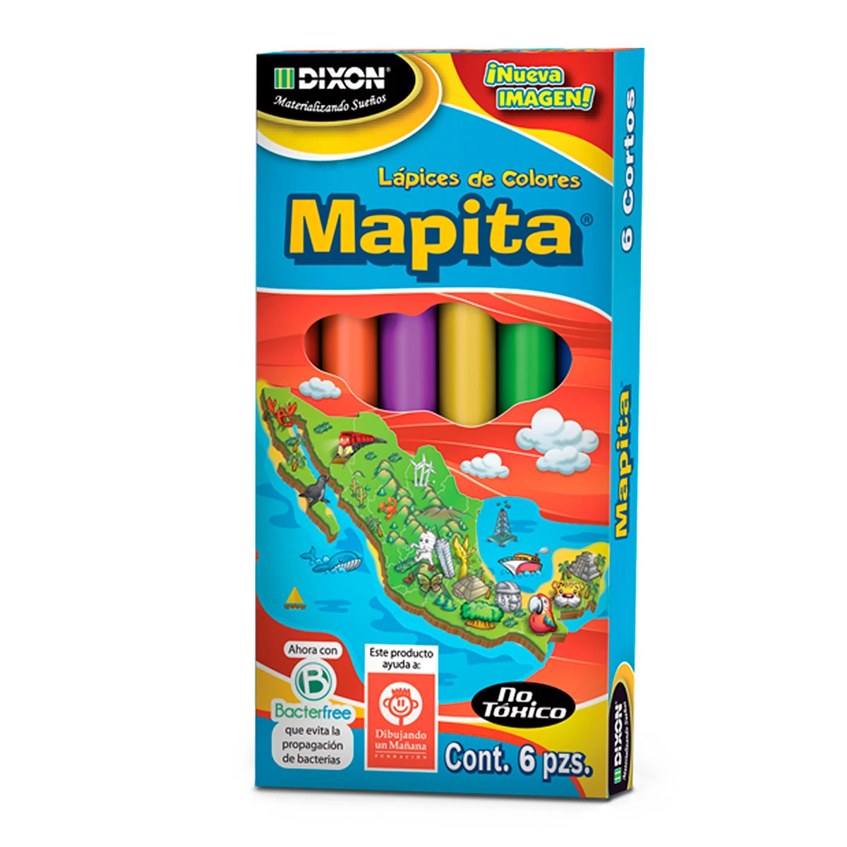 COLORES MAPITA DIXON C/6 CORTOS 3575