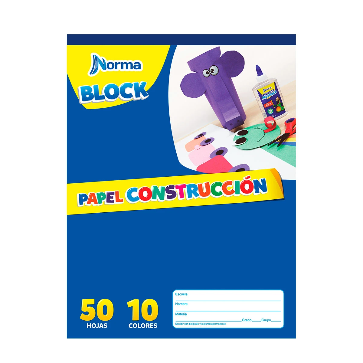 BLOCK PAPEL CONSTRUCCION CARTA 50HJS