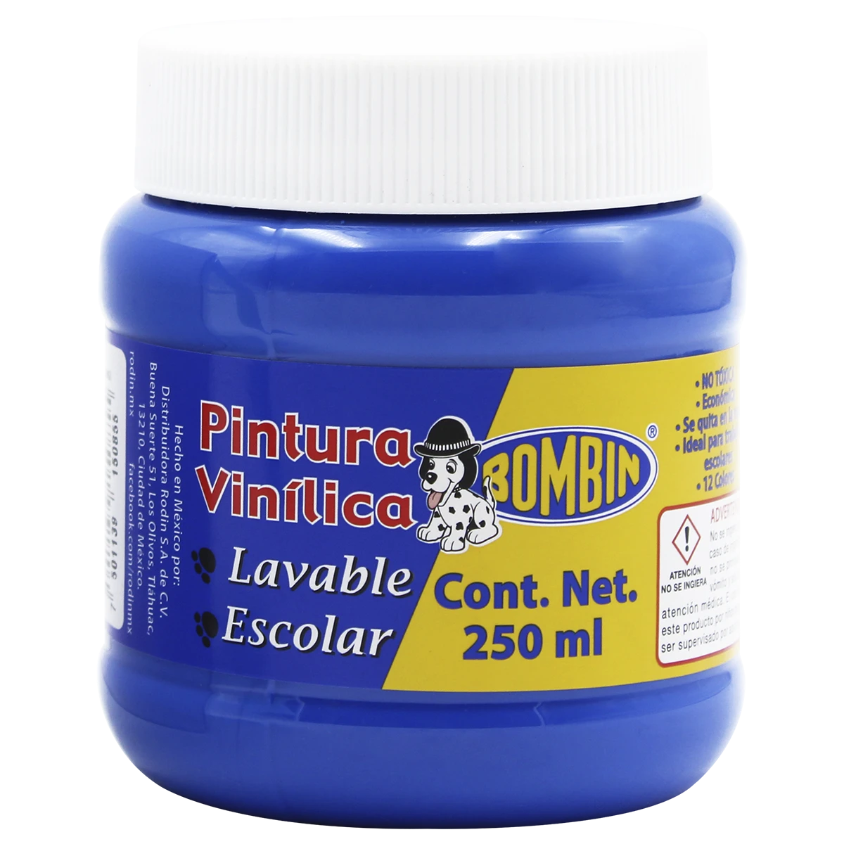 PINTURA VINILICA BOMBIN 250ML AZUL FUERTE