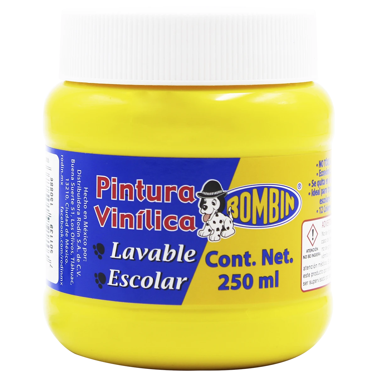 PINTURA VINILICA BOMBIN 250ML 50886 AMARILLO
