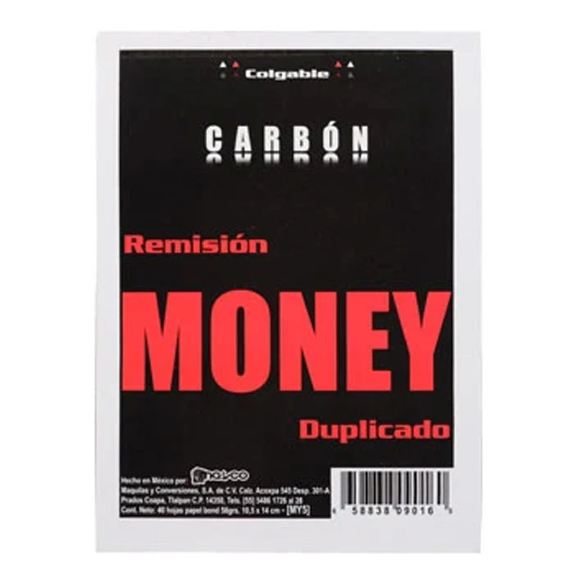 BLOCK REMISION MONEY 1/8 40HJS CARBON DUPLICADO MY5