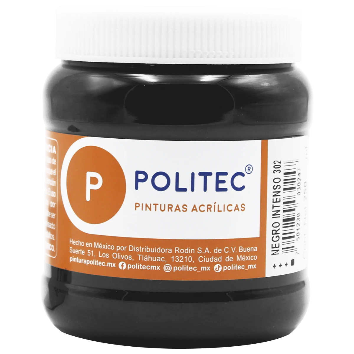 PINTURA ACRILICA MATE 250ML 302 NEGRO INTENSO
