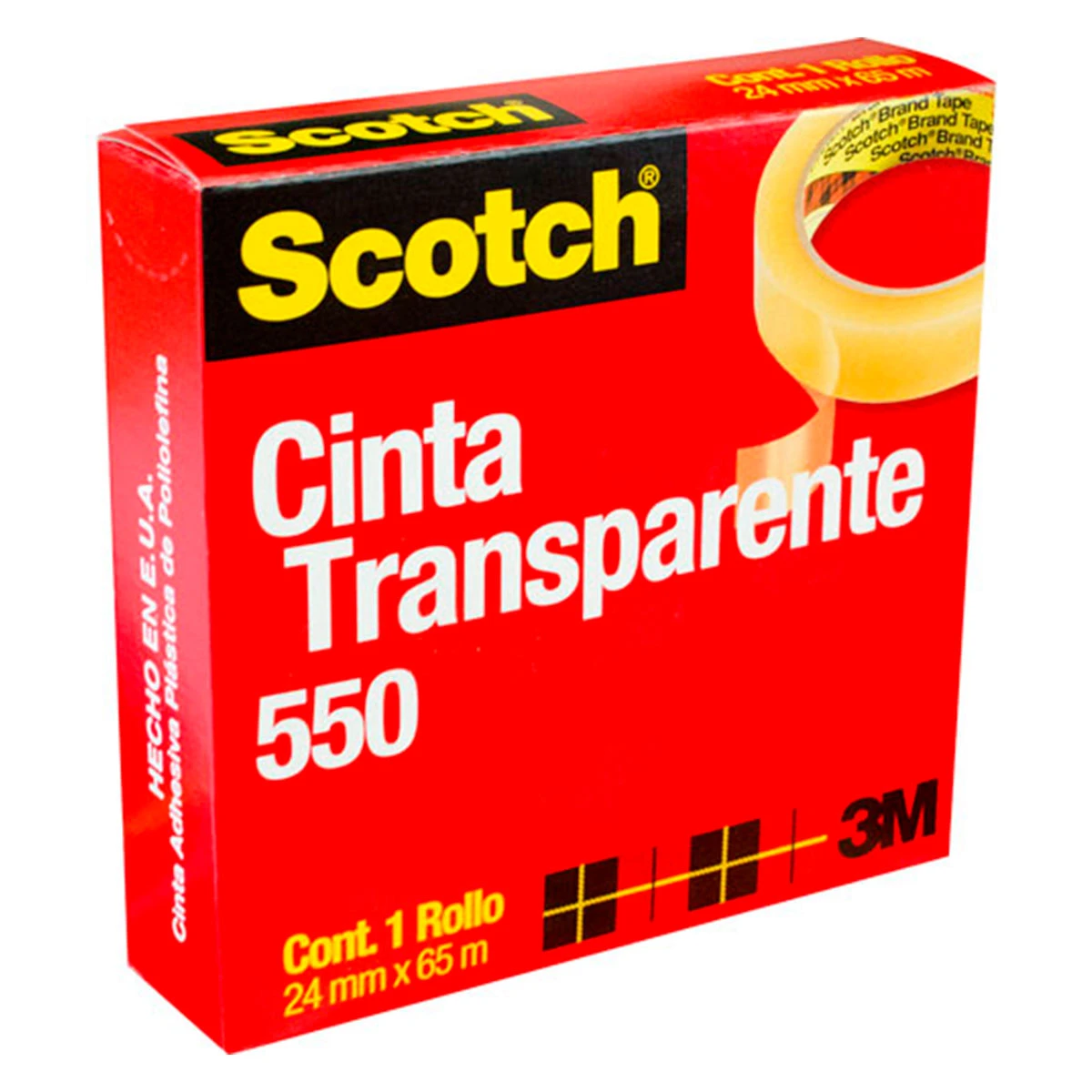 CINTA TRANSPARENTE 550 24MM X 65 MTS
