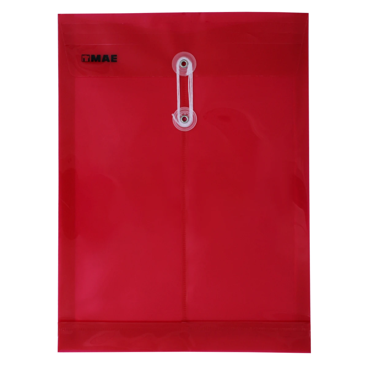 SOBRE CARTA PLASTICO VERTICAL CON HILO SHAV ROJO