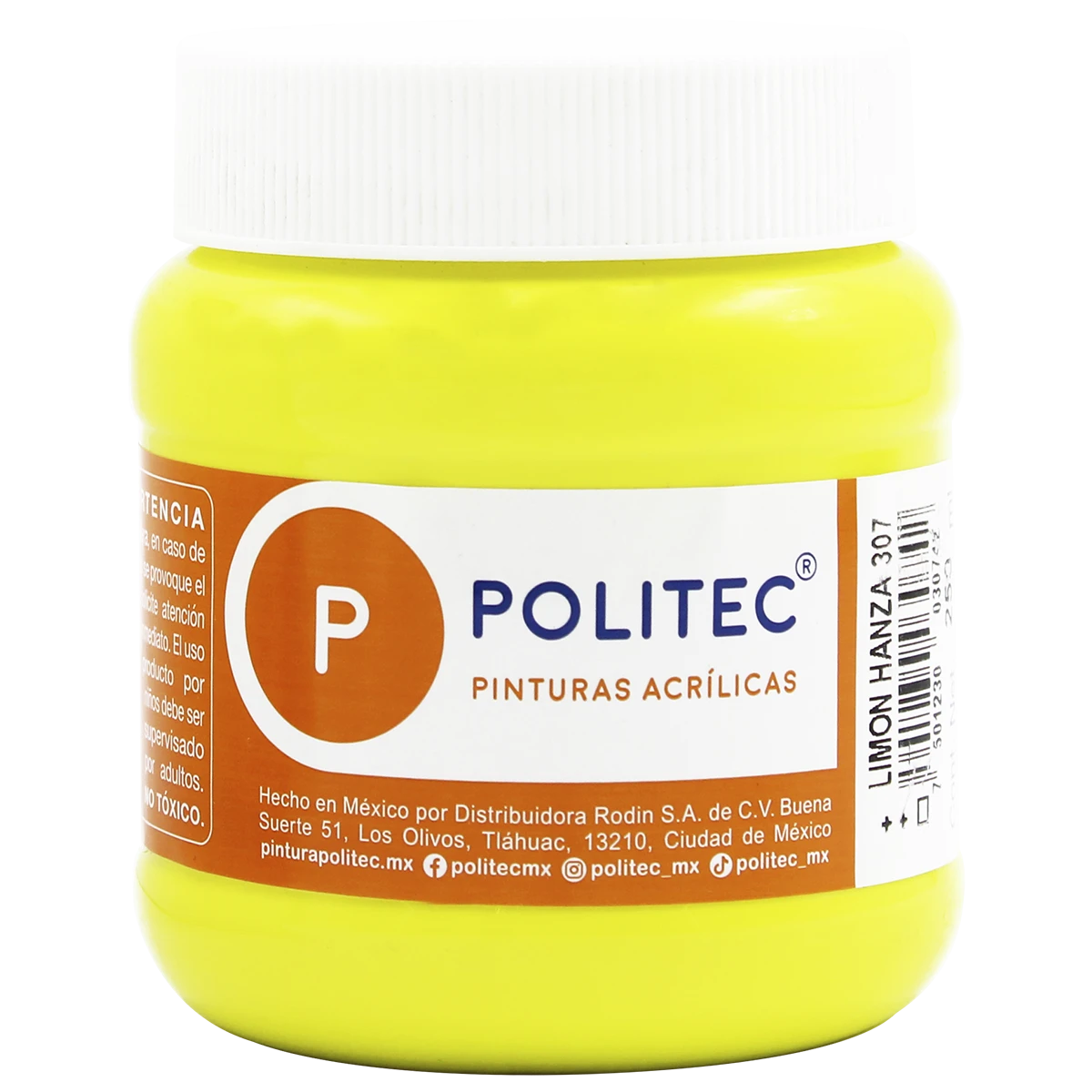PINTURA ACRILICA MATE 250ML 307 LIMON HANZA