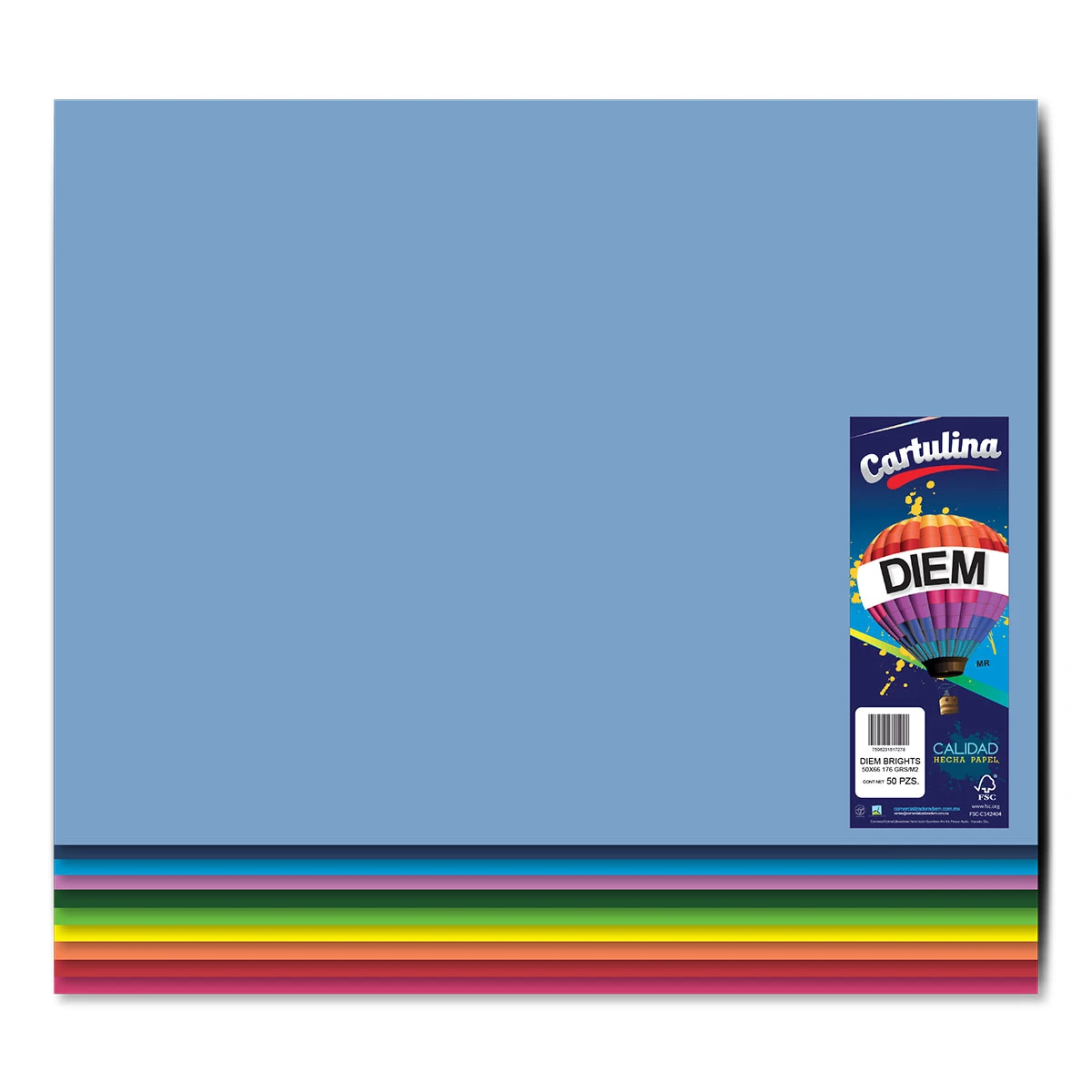 CARTULINA BRIGHTS SURT 50X66CMS 176GRS C/50