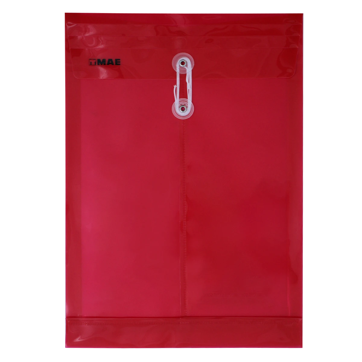 SOBRE OFICIO PLASTICO VERTICAL CON HILO SHFV ROJO
