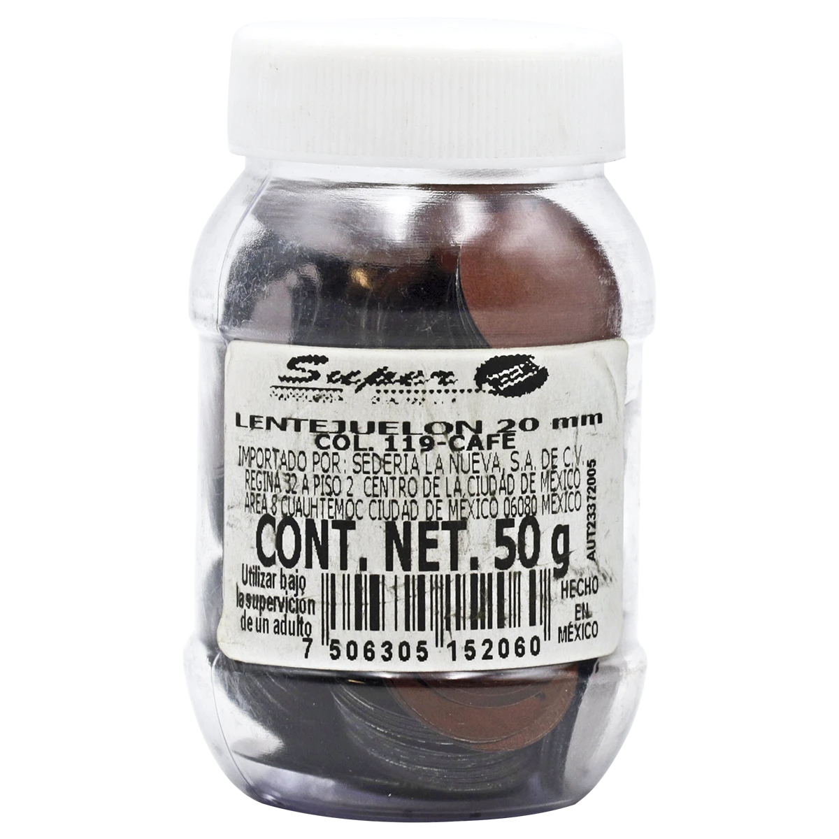 LENTEJUELON 50GRS CAFE